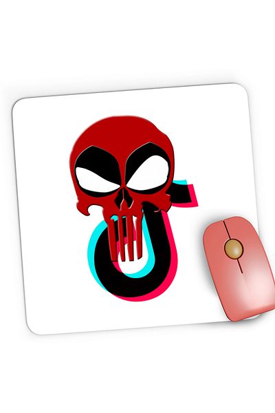 OEM Mousepad Gaming Deadpool Tiktok Horror Reaper Skull, 21x19 cm