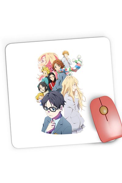 OEM Mousepad Gaming Your Lie in April Kaori Kousei Tsubaki Sawabe, 21x19 cm