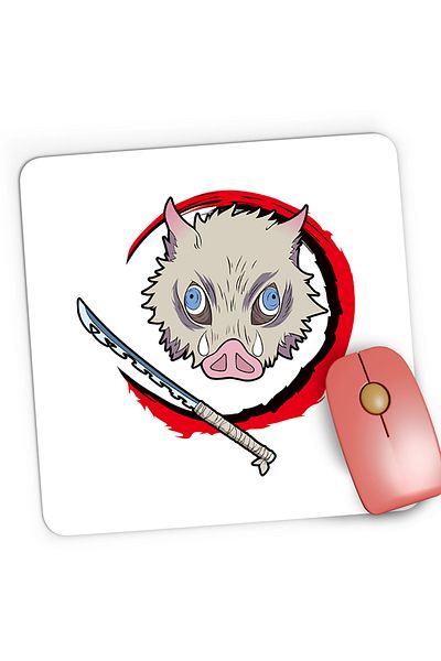 OEM Mousepad Gaming Demon Slayer Inosuke Hashibira Anime Manga, 21x19 cm