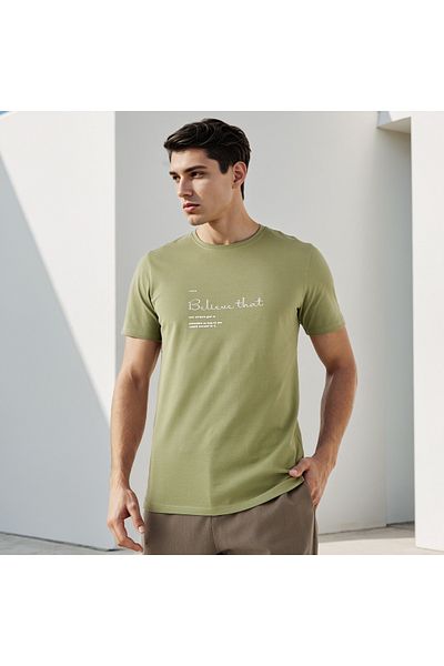 Iconic Slogan Print Pique T-shirt