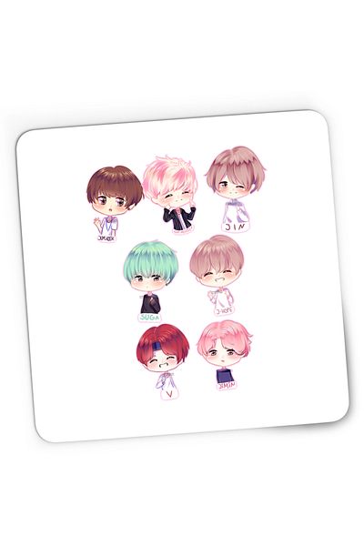 OEM Mousepad Gaming BTS Kpop Anime Chibi Manga, 21x19 cm
