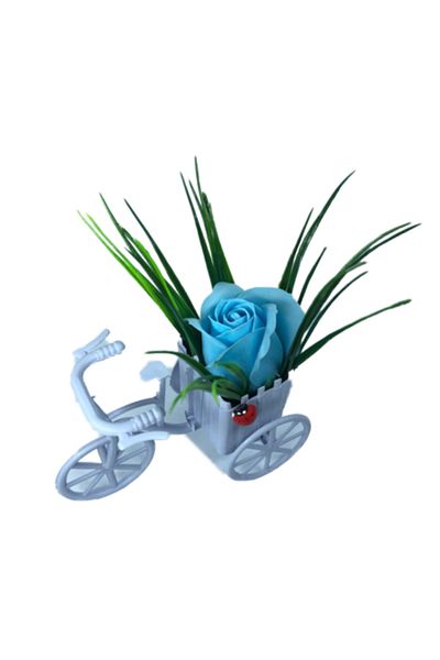 dalimag Aranjament Floral, Bicicleta Mov, Trandafir Albastru, Parfumat, Buburuza,