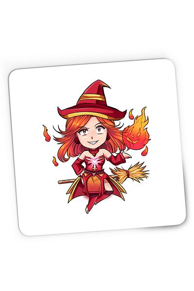 OEM Mousepad Gaming Dota 2 Lina Slayer Hero Fan Art Chibi, 21x19 cm