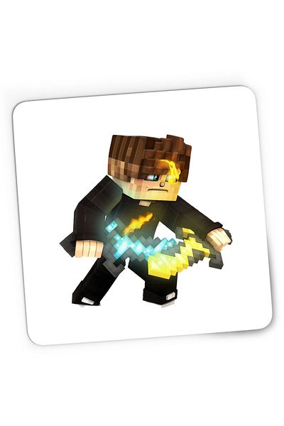 OEM Mousepad Gaming Diamond Gold Sword Minecraft, 21x19 cm