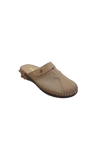 Esem 3523 Mink Genuine Leather Women's Sabo Slippers