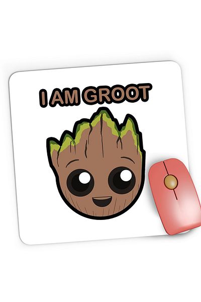 OEM Gaming Mousepad I Am Groot Baby Dragobete Iubita, 21x19 cm