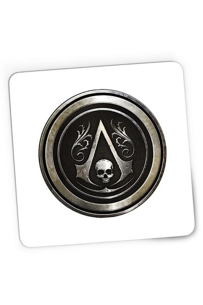 OEM Mousepad Gaming Assassin's Creed Silver Coin Skull, 21x19 cm
