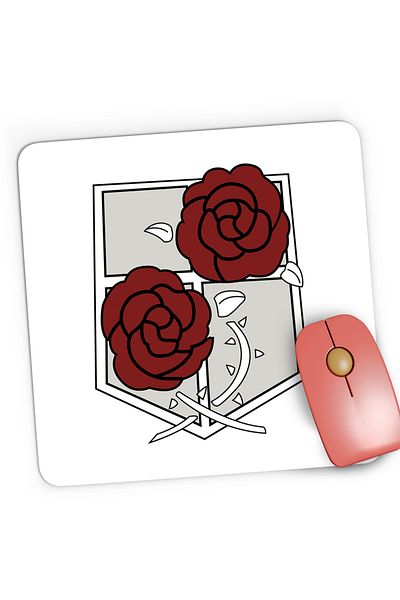 OEM Mousepad Gaming Attack on Titan Garrison Crest Anime Manga, 21x19 cm