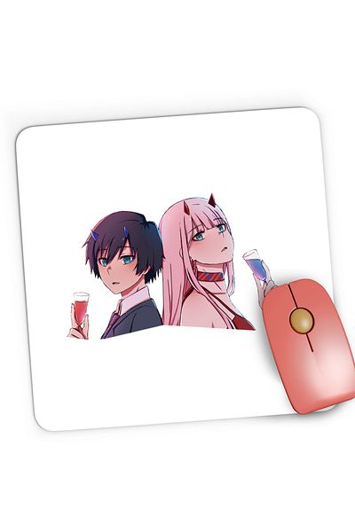 OEM Mousepad Gaming Darling in the FranXX Hiro Zero Two Anime, 21x19 cm