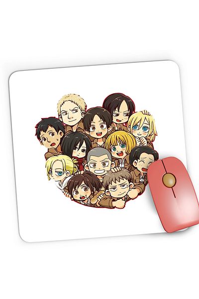 OEM Mousepad Gaming Attack on Titan Team Gang Anime Manga, 21x19 cm