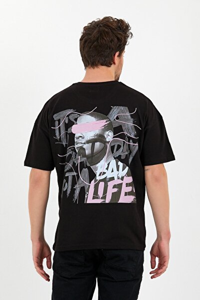 donamod تي شيرت كبير الحجم مطبوع عليه الحياة