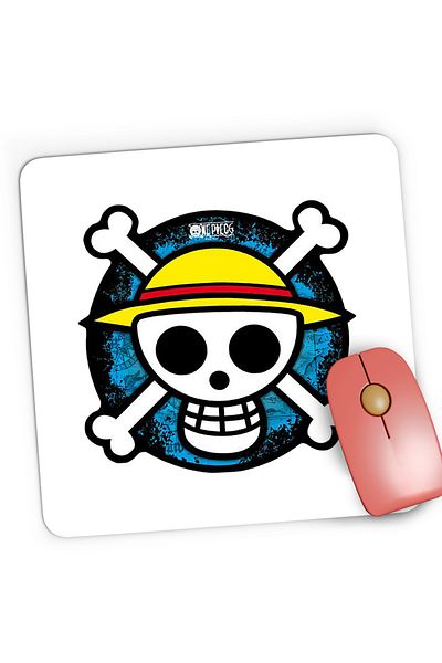 OEM Mousepad Gaming One Piece Crew Logo Monkey D Luffy Anime Manga, 21x19 cm
