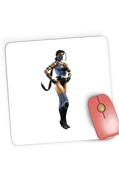 OEM Mousepad Gaming Mortal Kombat Kitana Sonia Blue Girl Gift, 21x19 cm