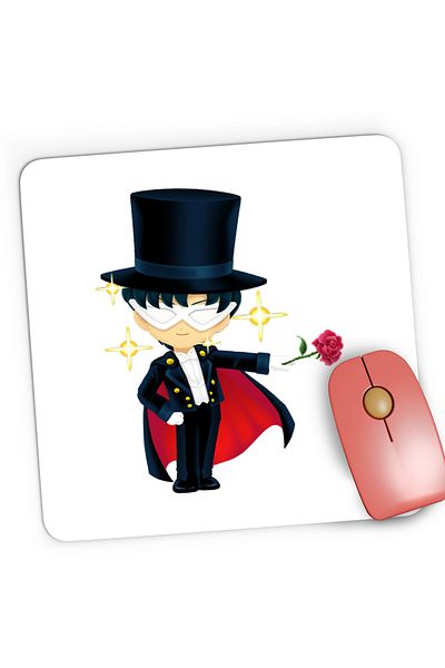 OEM Mousepad Gaming Sailor Moon Tuxedo Manga Chibi Anime, 21x19 cm