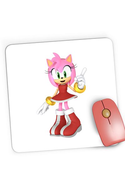 OEM Mousepad Gaming Sonic Amy Rose Girlfriend Runner, 21x19 cm