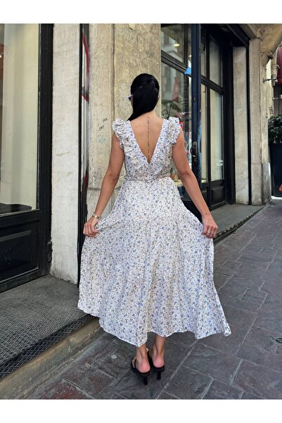 Friday Mood Rochie de damă cu modele florale cu volane