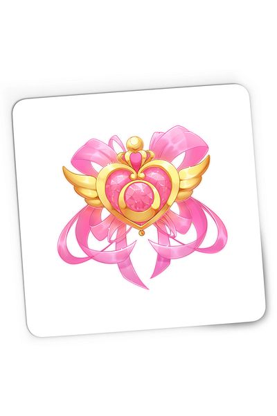 OEM Mousepad Gaming Sailor Moon Pink Gold Heart Diadema, 21x19 cm