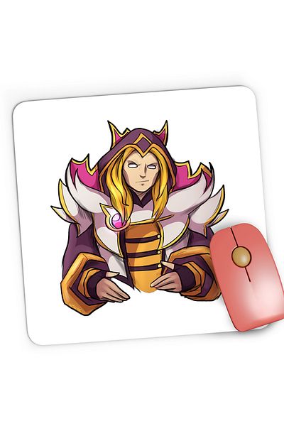 OEM Mousepad Gaming Dota 2 Invoker Cartoon Chibi Fan Art, 21x19 cm