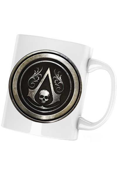 OEM Cana Assassin's Creed Silver Coin Skull, alba, 330 ml