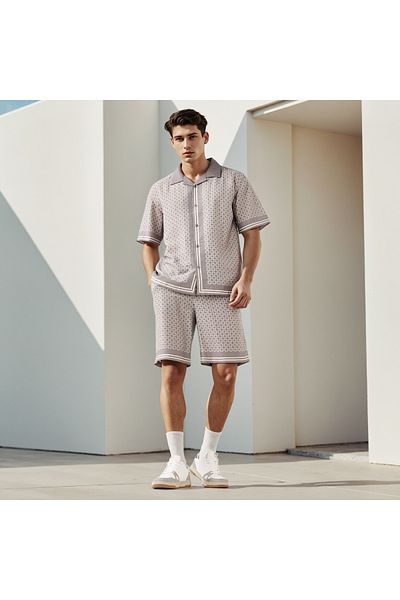 Emperor Regular Fit Printed Shirt with Camp Collar