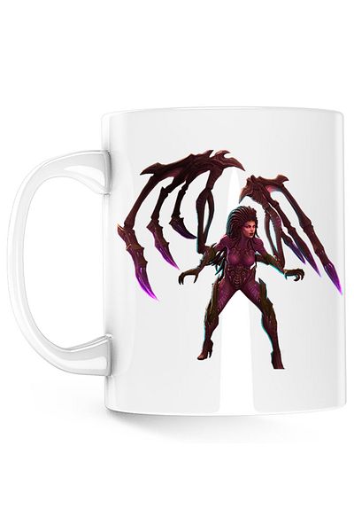 OEM StarCraft 2 Sarah Black Widow Zerg Leader Mug, white, 330 ml