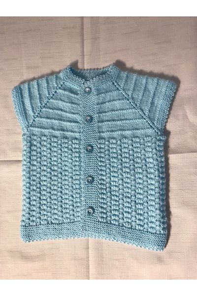 Vinezza Home Collection Vi̇nezza Home Collection Hand Knitted Baby Vest