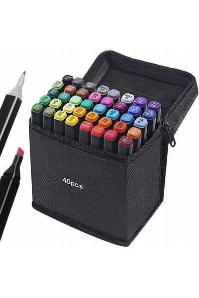 MT MALATEC Set 40 markers, Zola®, double tip, storage bag, multicolor