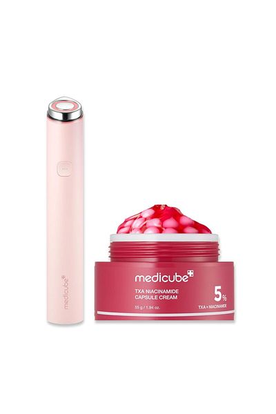 Medicube Everyday Easy Glow Duo for After Spot Care Use: Mini Booster Pro Pink and TXA+Niacinamide C