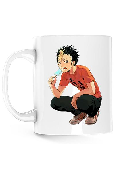 OEM Haikyuu Nishinoya Yuu Volleyball Ice Cream Haikyu!! Mug, white, 330 ml