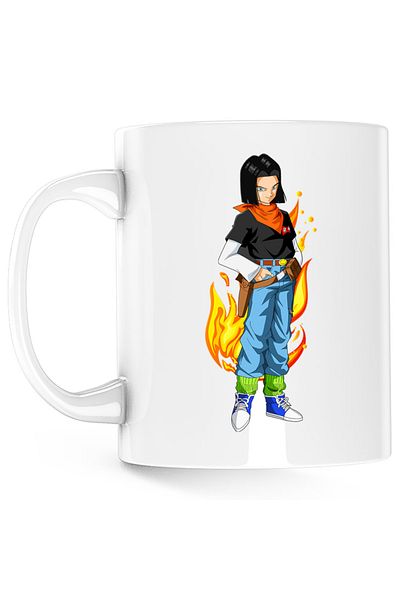 OEM Cana Dragon Ball Android Cartoon, alba, 330 ml