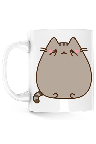 OEM Pusheen Cat Emoji Plush Love Day Mug, white, 330 ml
