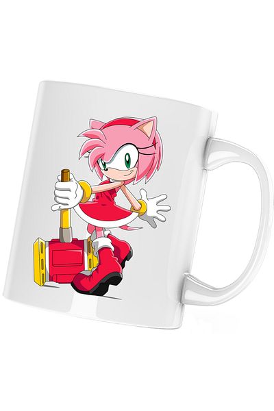 OEM Sonic Amy Rose Athlete Runner Mug, white, 330 ml