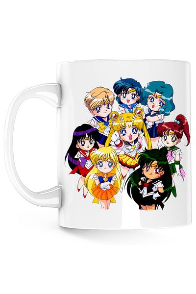 OEM Cartoon Baby Sailor Moon Mug, white, 330 ml