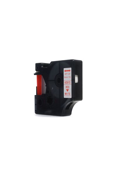 JetWorld Taśma Zamiennik Dymo D1 Czerwony na Białym 9mm x 7m LM100, LM100Plus, LM100Series, LM120P