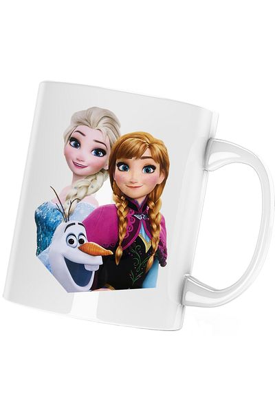 OEM Disney Elsa Frozen Anna Olaf Sisters Mug, white, 330 ml