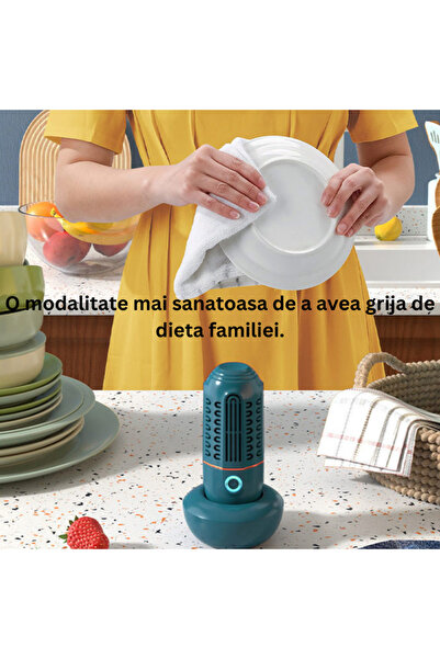 CLAUSTEEL Purificator cu capsule, USB, automat, portabil, curăță alimente: fructe, legume, orez, carne