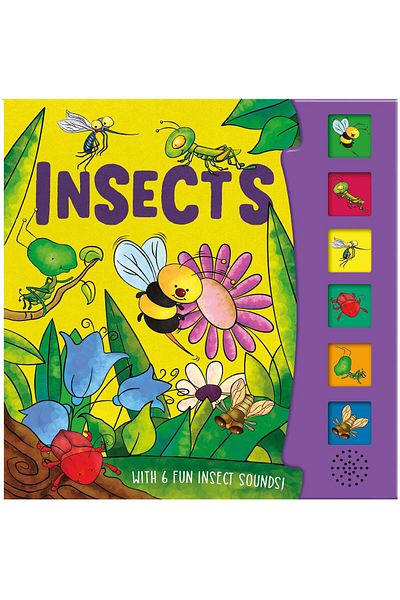 North Parade Children's book, NPP, Insects, Children's 6 Button Sound Book, 3+ years