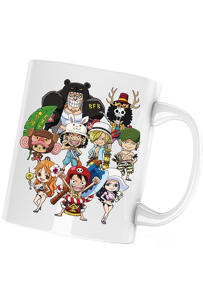 OEM One Piece All Crew Gang Zoro Crew Mug, white, 330 ml