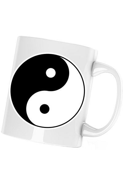 OEM Cana Yin Yang Symbol Logo Yoga Anime Naruto Zen, alba, 330 ml