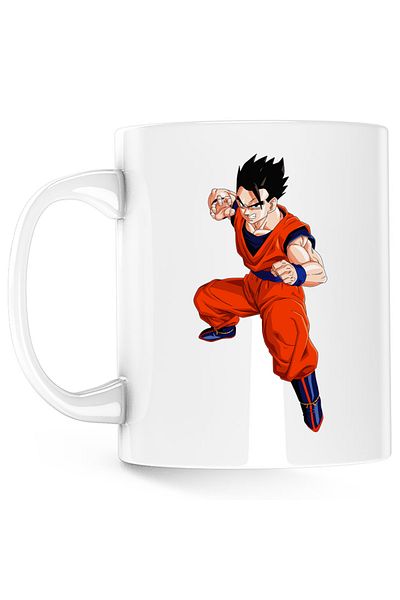 OEM Son Goku Dragon Ball Z Anime Cartoon Mug, white, 330 ml