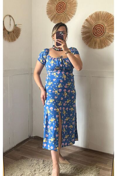 Butik Çıtır Çıçek Desen Elbıse