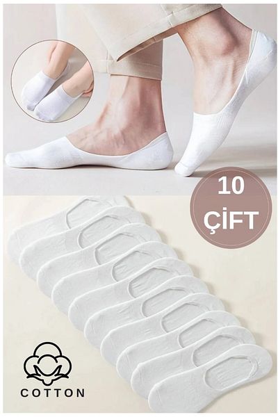 Sosyete dolabı 10 Pairs Unisex Cotton Stretchy and Comfortable Flat Babet Socks
