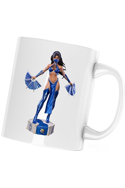 OEM Mortal Kombat Kitana Mileena Fan Video Player Mug, white, 330 ml