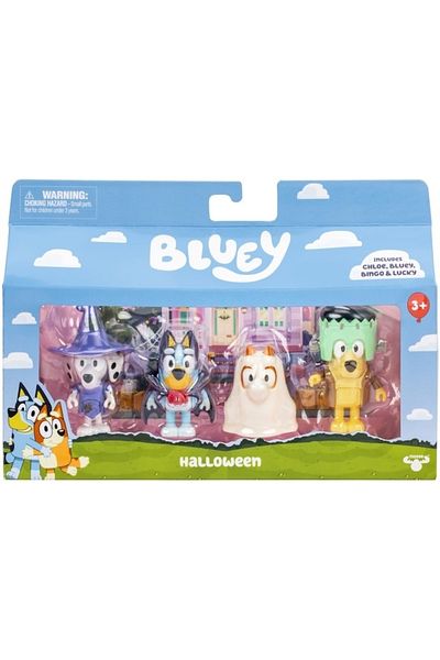 Fat Moose Set of 4 Bluey figurines - Halloween