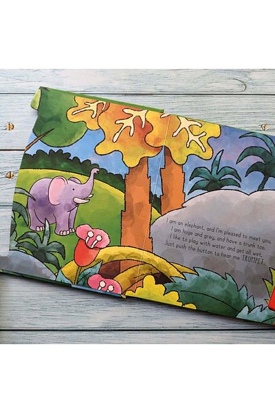 North Parade Children's book, NPP, Wild Animals, Children's 6 Button Sound Book, 3+ years