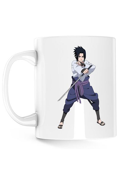 OEM Naruto Sasuke Uchiha Ninja Training Mug, white, 330 ml