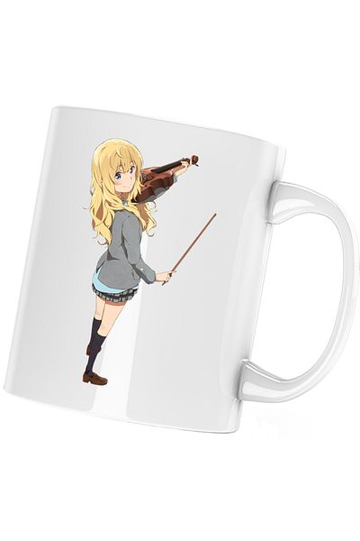 OEM Your Lie in April Kaori Muse Violin Love Story Mug, white, 330 ml