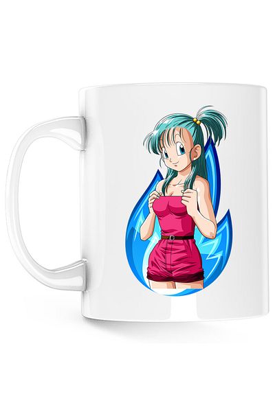 OEM Dragon Ball Z Anime Girl Manga Grandma Mug, white, 330 ml