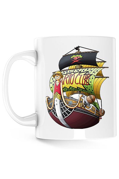 OEM One Piece Barto Club Ship Anime Ship Mug, white, 330 ml