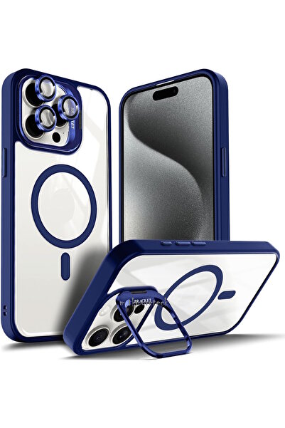 m.tk moveteck İphone 16 Pro Max Kılıf Standlı Mika Magsafe Hassas Butonlu Met...